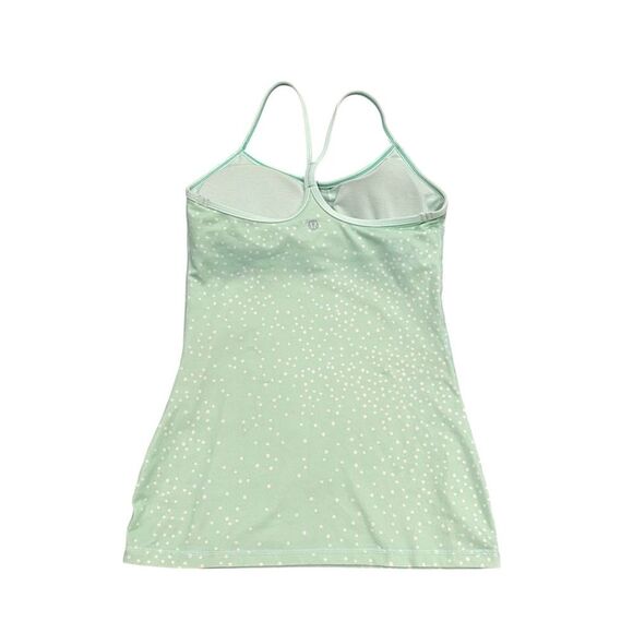 Lululemon Power Y Tank Luon Light Petit Dot Fresh Tea Size 4 - Picture 9 of 11